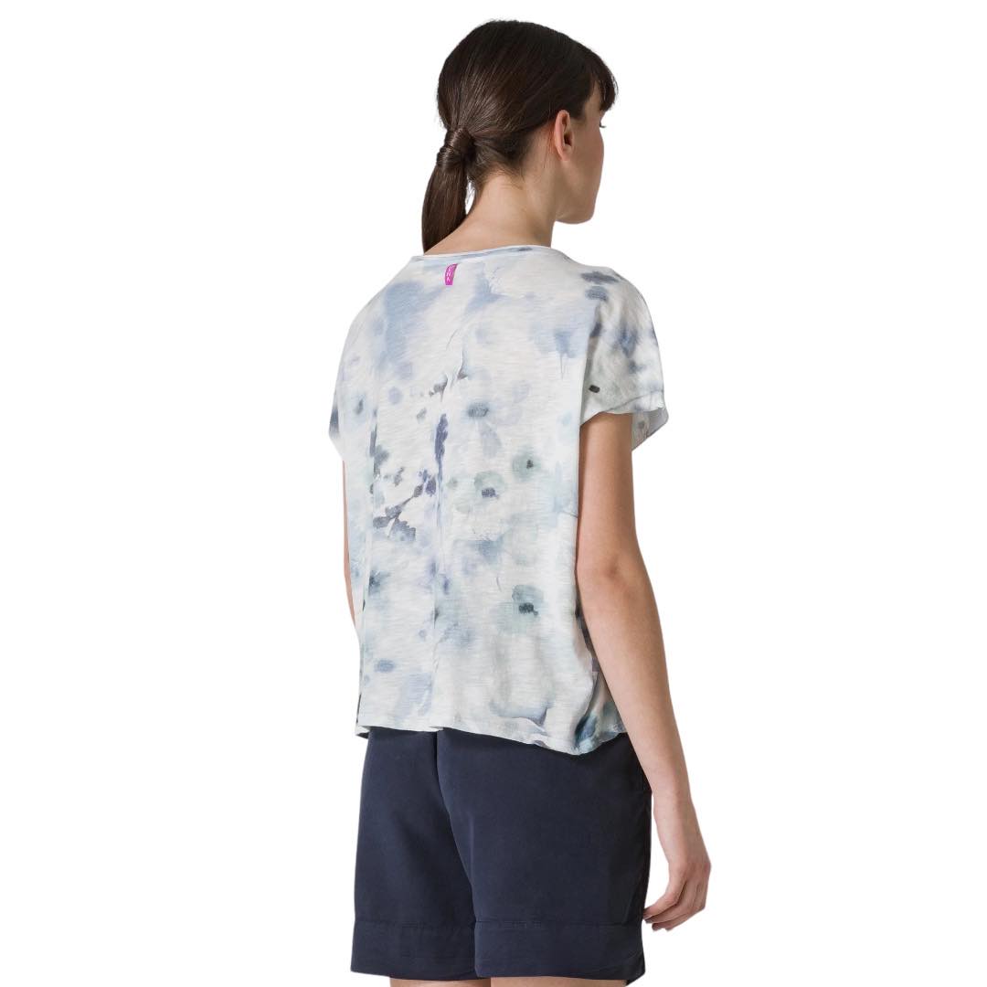 Deha T-shirt Yoga Stampata in Jersey Fiammato (L)