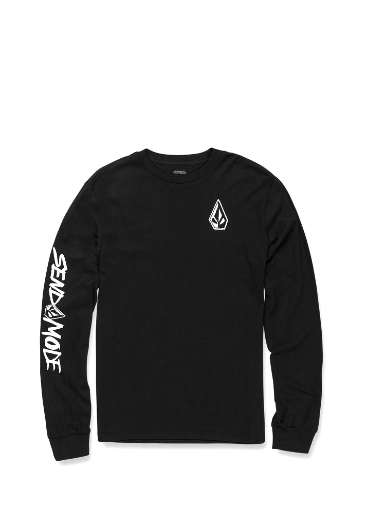 T-SHIRT MANICHE LUNGHE VOLCOM SEND MODE TECH LS BLACK M (Size M)