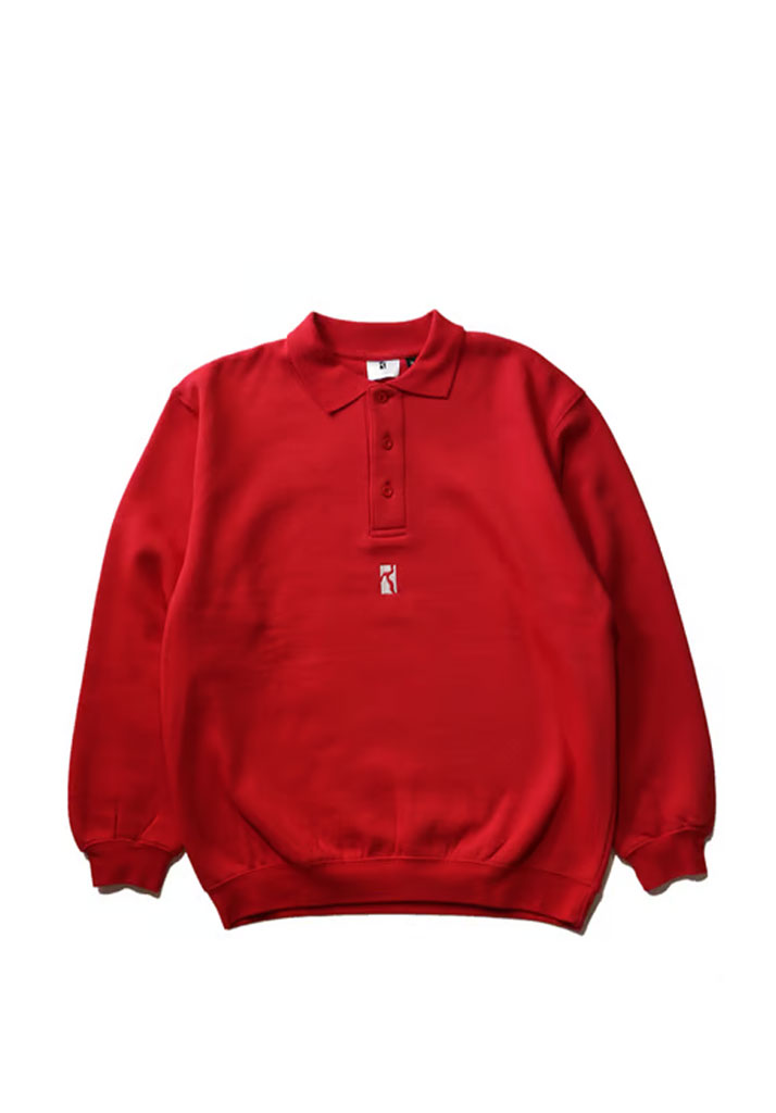 FELPA GIROCOLLO POETIC COLLECTIVE HEAVY POLO SWEAT RED S (Size S)