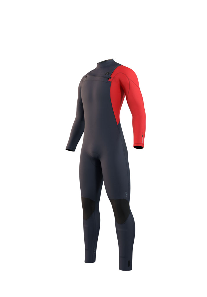 MUTA NEOPRENE MYSTIC MARSHALL FULLSUIT 5/3MM FZIP 412 NAVY RED S (Size S)