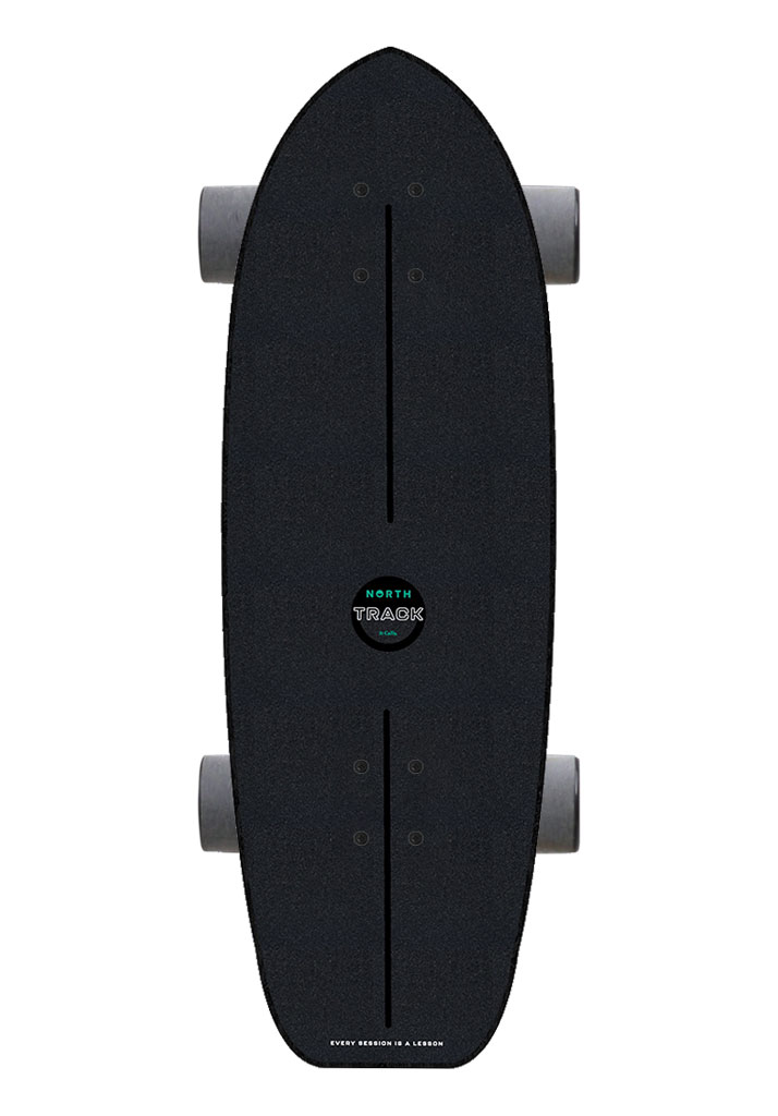 SURFSKATE NORTH KITEBOARDING TRACK SKATE BOARD 900 BLACK U