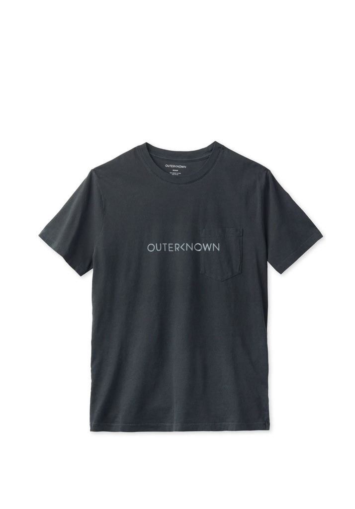 T-SHIRT MANICHE CORTE OK OUTERKNOWN WORDMARK PKT TEE PITCH BLACK S (Size S)