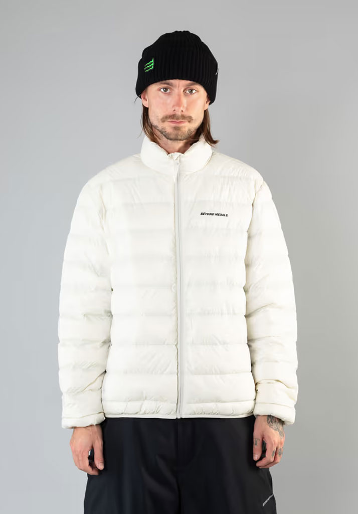 GIACCA SNOWBOARD BEYOND MEDALS PACKABLE DOWN JACKET OFF WHITE S (Size S)