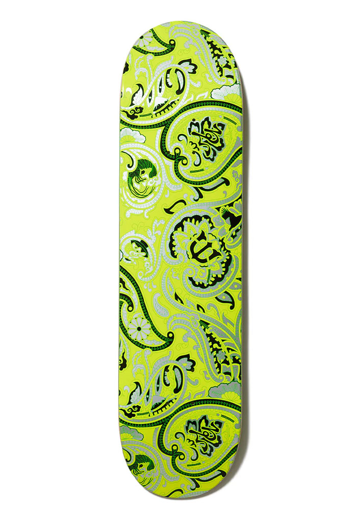TAVOLA SKATE EVISEN SKATEBOARDS PAISLEY NEON DECK YELLOW U