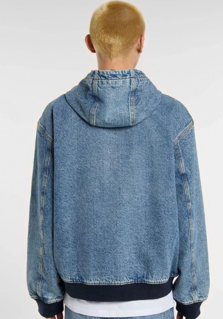 GIACCA DICKIES HOODED DENIM JACKET RINSED BLUE W FADE L (Size L)