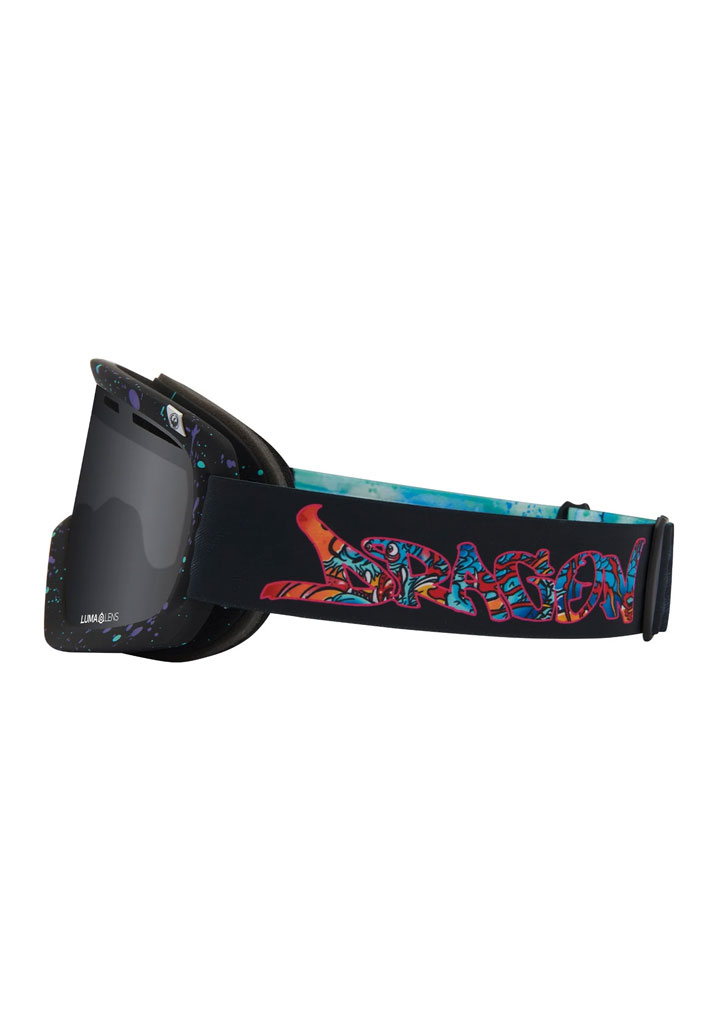 MASCHERA SNOWBOARD DRAGON DR D1 OTG BONUS 2 RATTLECAN LLDARKSMOKE+LLFLASHBLUE