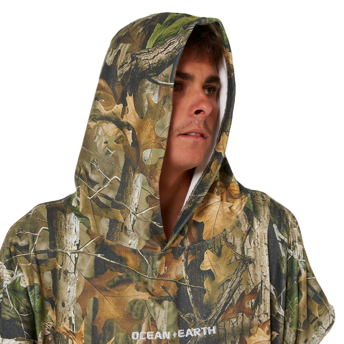 Ocean & Earth Mens Real Camo Hooded Poncho
