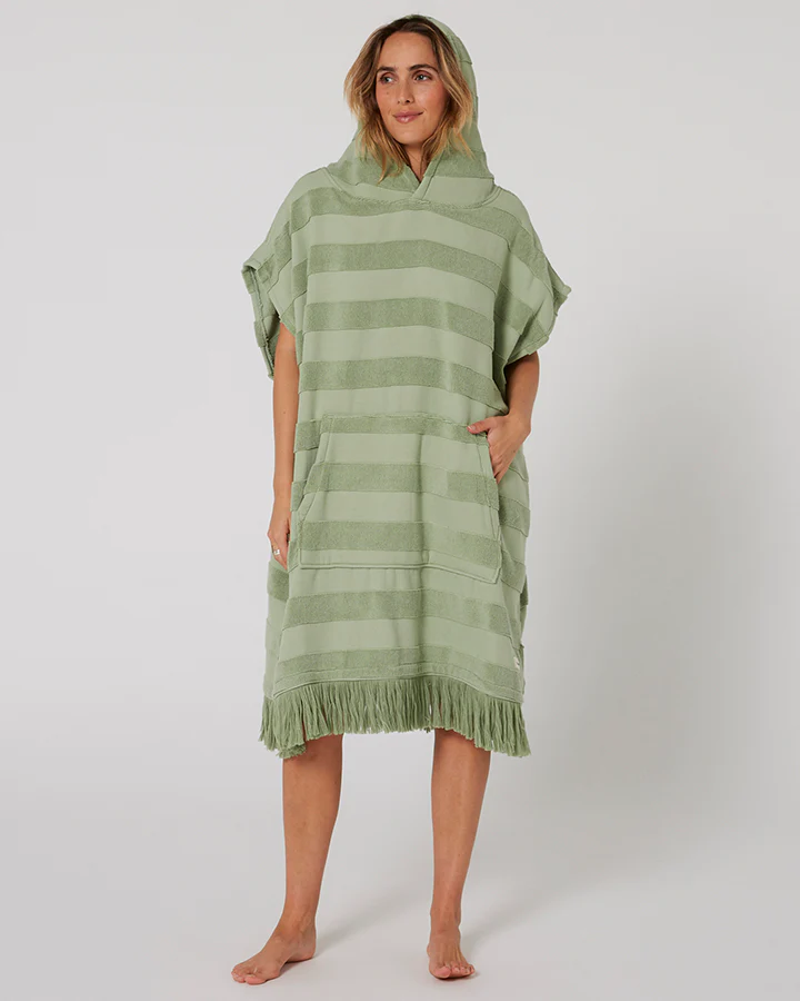 Ocean & Earth Ladies Layz Hooded Poncho - Color : Sage