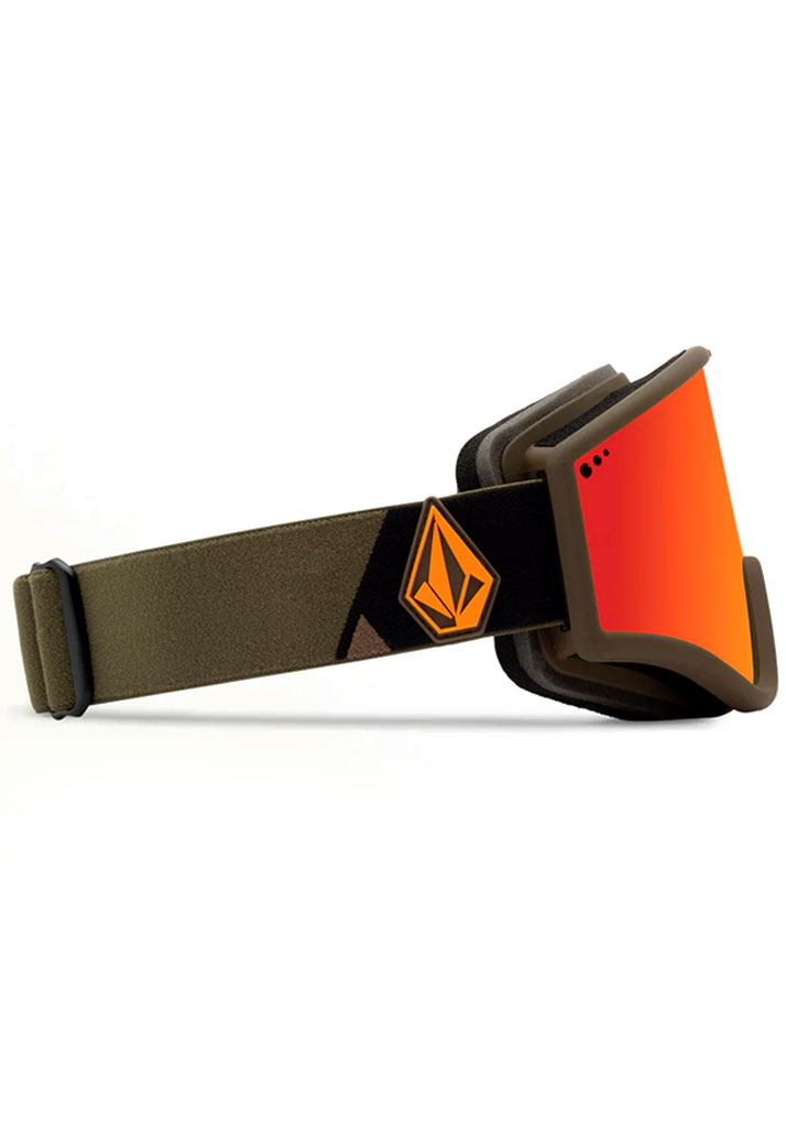 MASCHERA SNOWBOARD VOLCOM YAE MILITARY GOLD RED CHROME + BL U