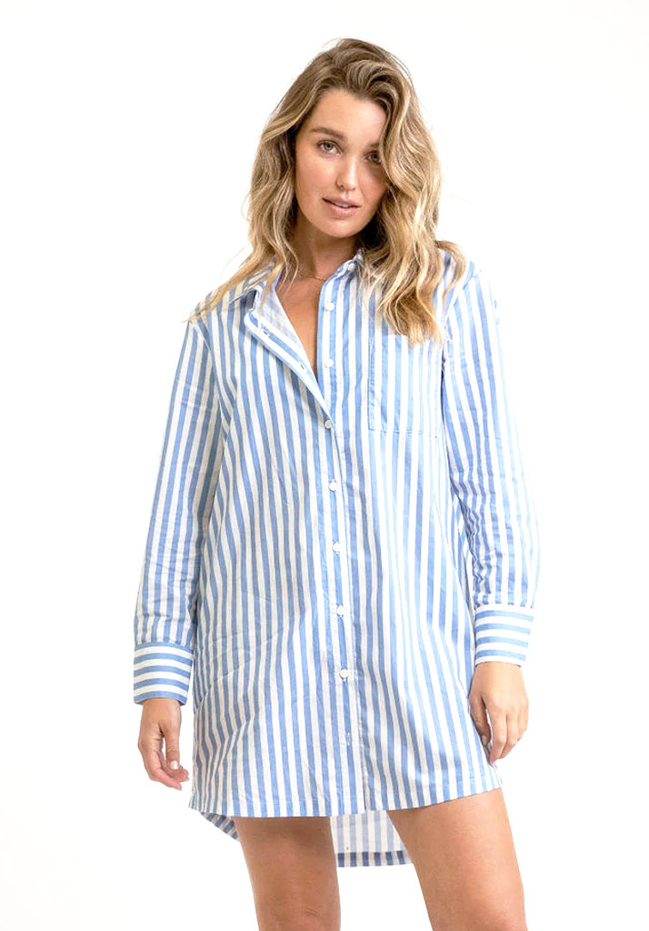 CAMICIA MANICHE LUNGHE RHYTHM SICILY OVERSIZED SHIRT WHISPER BLUE L (Size L)