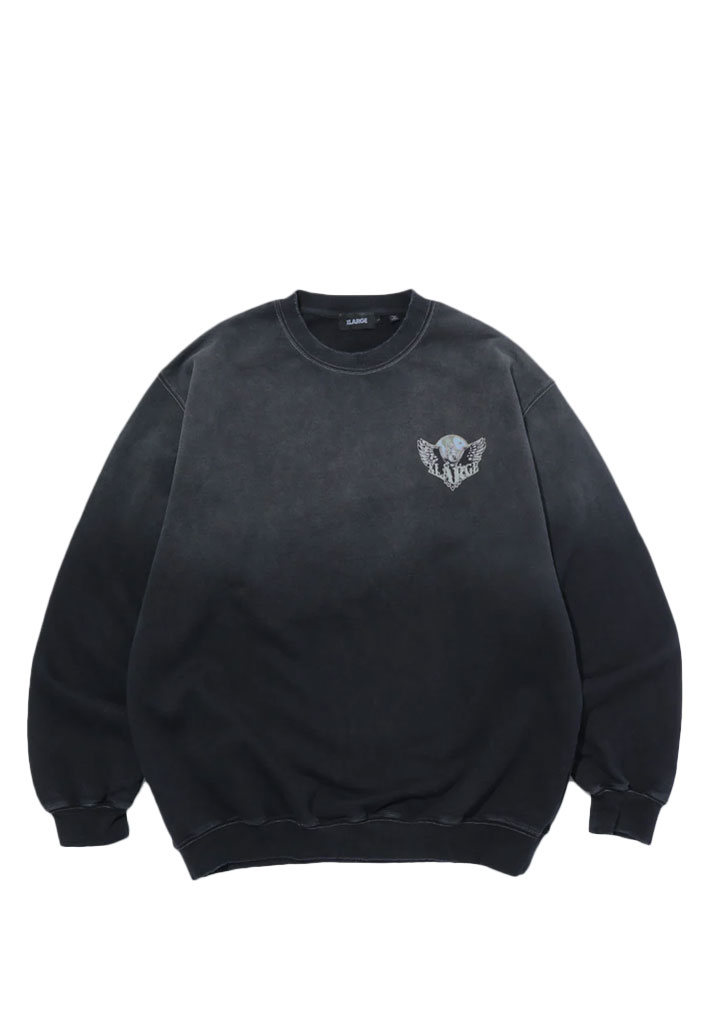 FELPA GIROCOLLO X-LARGE EAGLE WINGS TO THE WORLD CREWNECK SWEATSHIRT BLACK L (Size L)