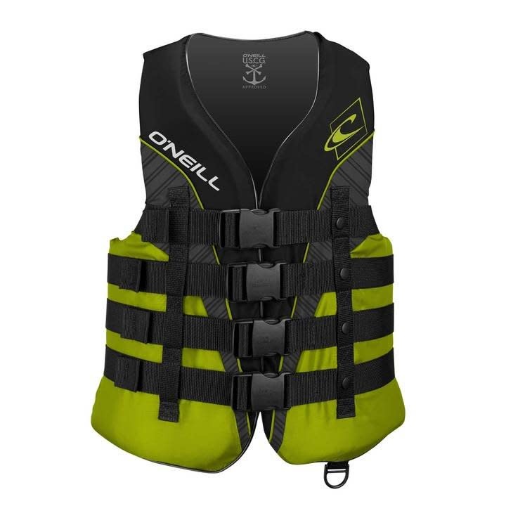O'neill Superlite 50N ISO Vest - "Color: BLK/LIME/SMO","Size: 3XL"
