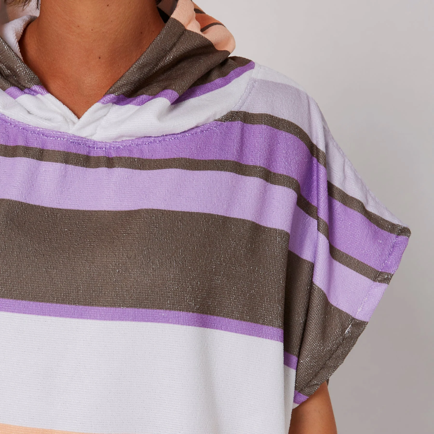 Ocean & Earth Ladies Sunkissed Hooded Poncho - Color : Apricot Blush