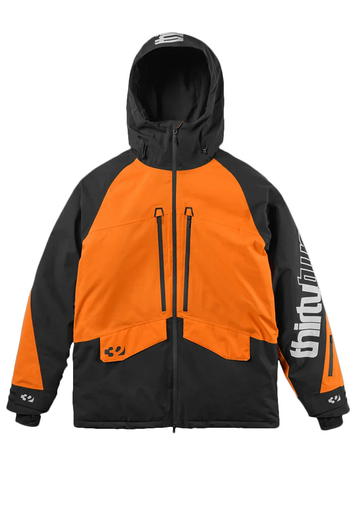GIACCA SNOWBOARD 32 THIRTYTWO LASHED INSULATED JACKET BLACK ORANGE M (Size M)