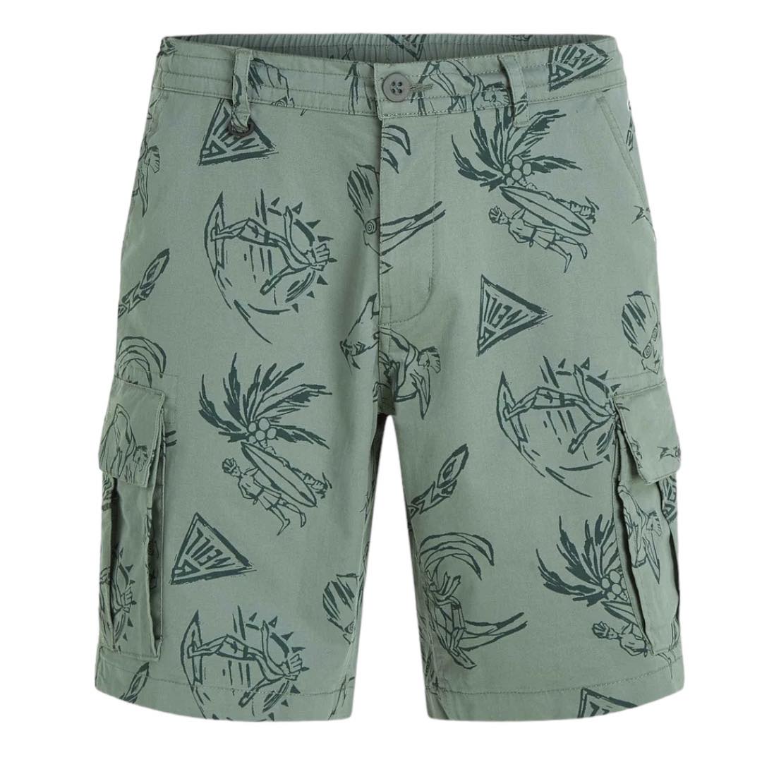 O'neill Essentials Cargo Shorts (32, GREEN VINTAGE SURFER)