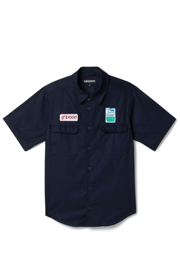 CAMICIA MANICHE CORTE GX1000 FERTILIZER SS BUTTON DOWN SHIRT NAVY L (Size L)