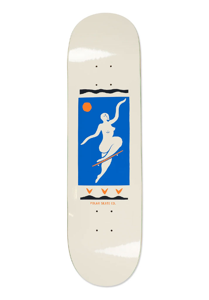 TAVOLA SKATE POLAR SKATE CO. TEAM - NO COMPLY 8.75" CREAM