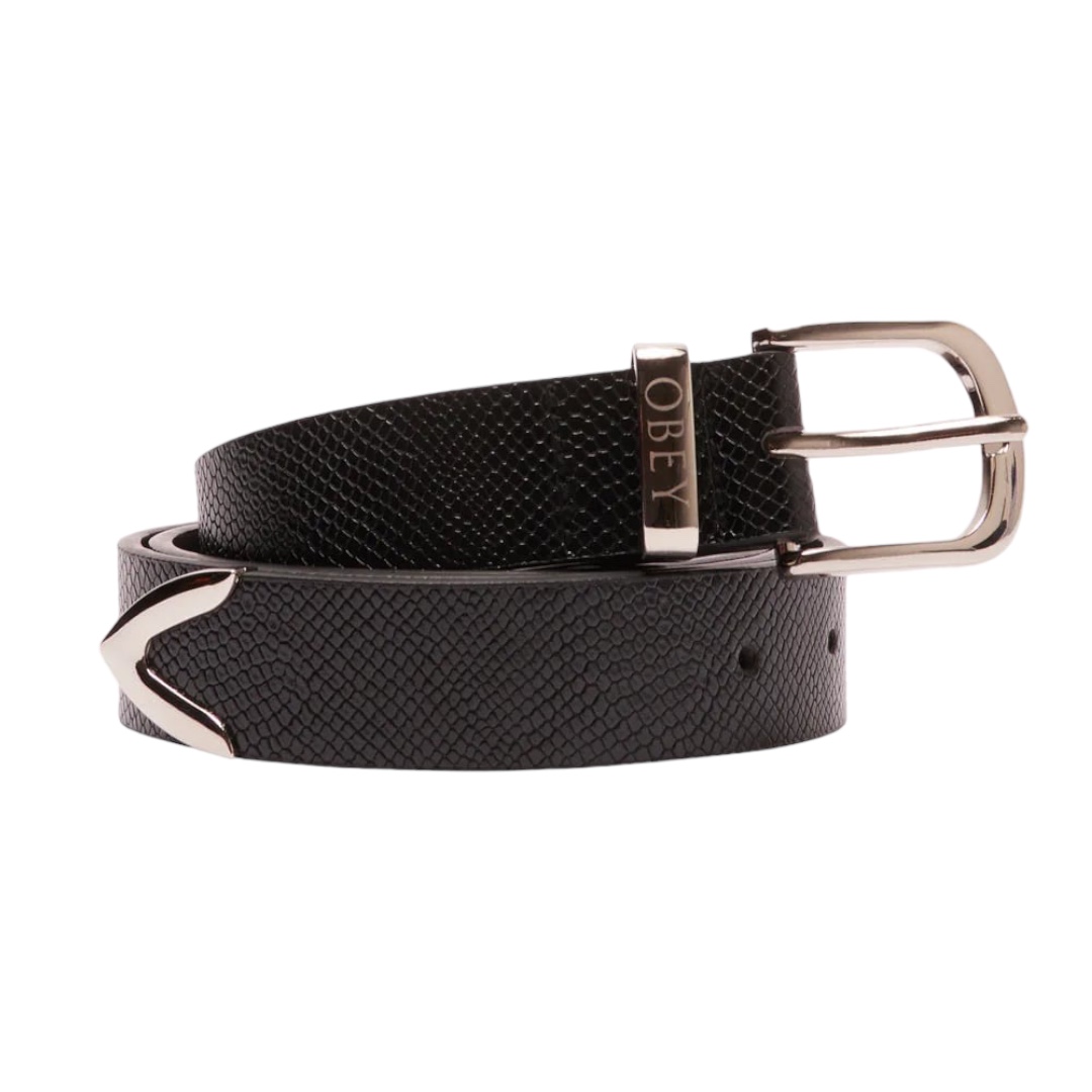 OBEY SNAKE DRESS BELT (TAN)