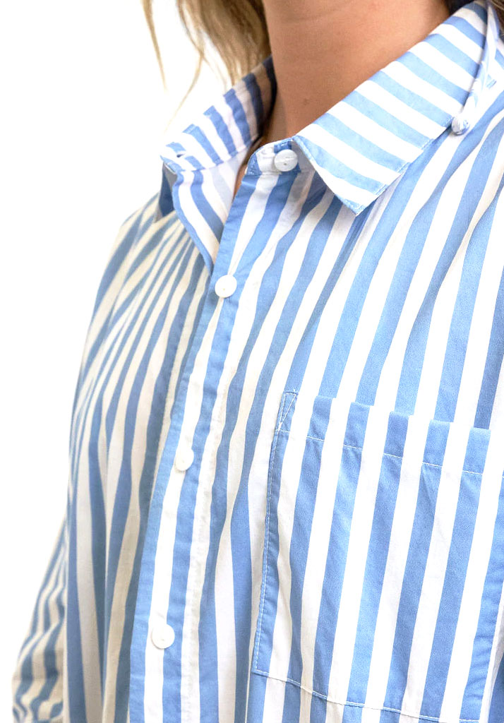 CAMICIA MANICHE LUNGHE RHYTHM SICILY OVERSIZED SHIRT WHISPER BLUE L (Size L)