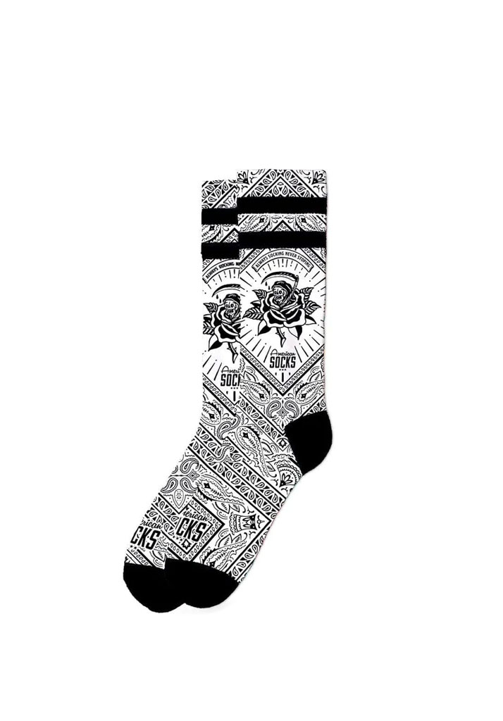 CALZE AMERICAN SOCKS SIGNATURE BANDANA WHITE L-XL (Taglia L-XL)