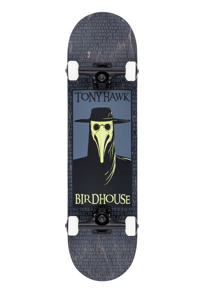 SKATE COMPLETO BIRDHOUSE STAGE 3 HAWK PLAGUE DOCTOR 8.0" BLACK