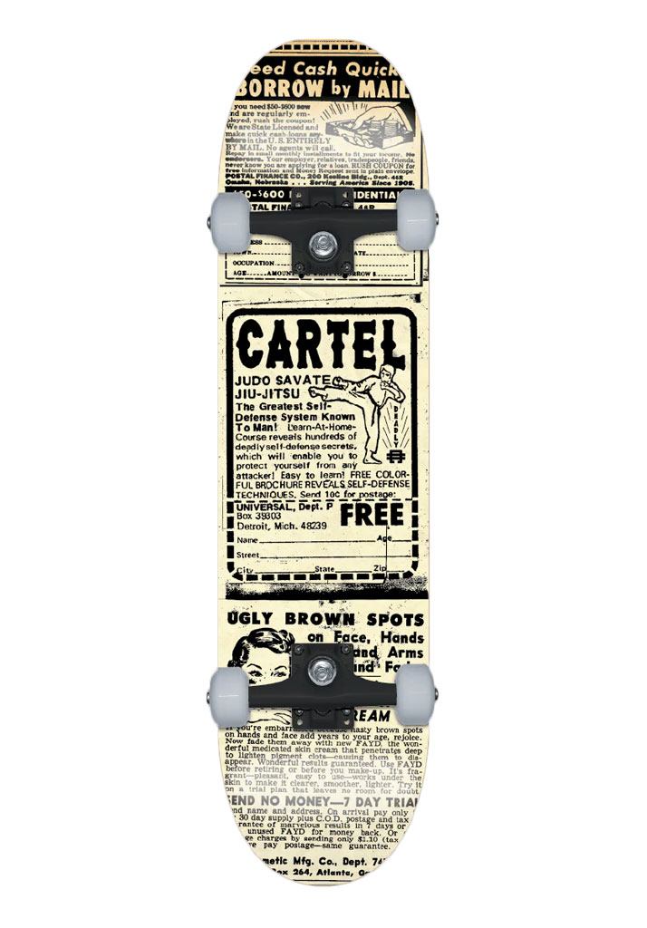SKATE COMPLETO CARTEL KARATE 8.0"