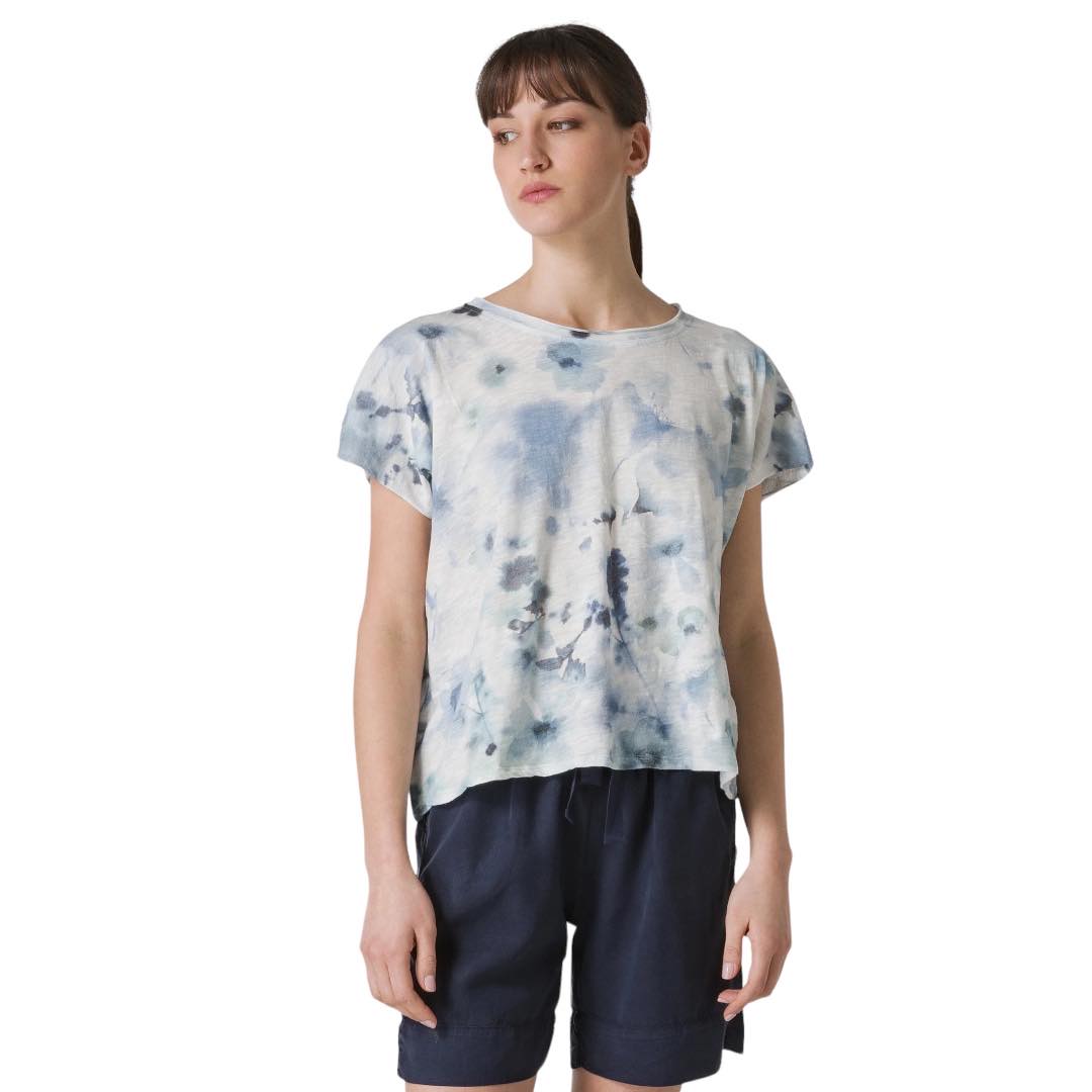 Deha T-shirt Yoga Stampata in Jersey Fiammato (L)
