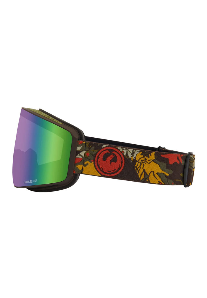 MASCHERA SNOWBOARD DRAGON DR PXV BONUS LEAFYCAMO LLGREENION+LLVIOLET