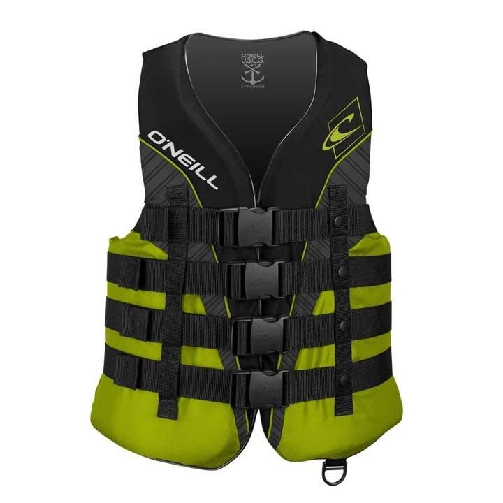 O'neill Superlite 50N ISO Vest - "Color: BLK/LIME/SMO","Size: XL"