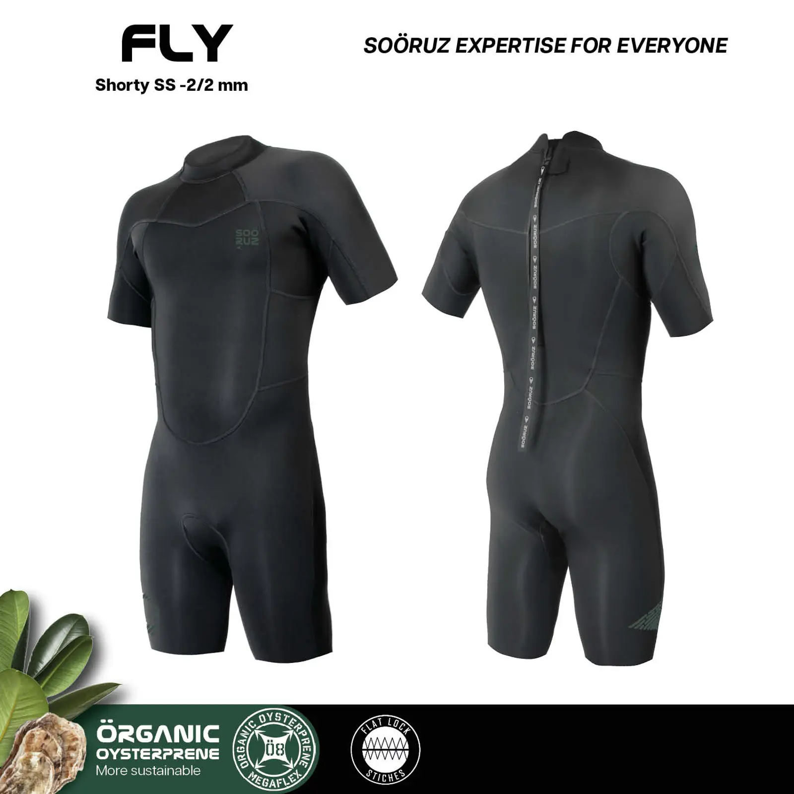 Sooruz Shorty Men 2/2 Black-zip Fly - Size : M