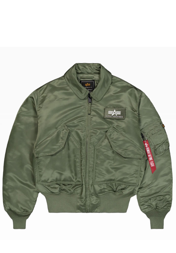 GIACCA ALPHA INDUSTRIES CWU-45 HERITAGE SAGE GREEN M (Size M)