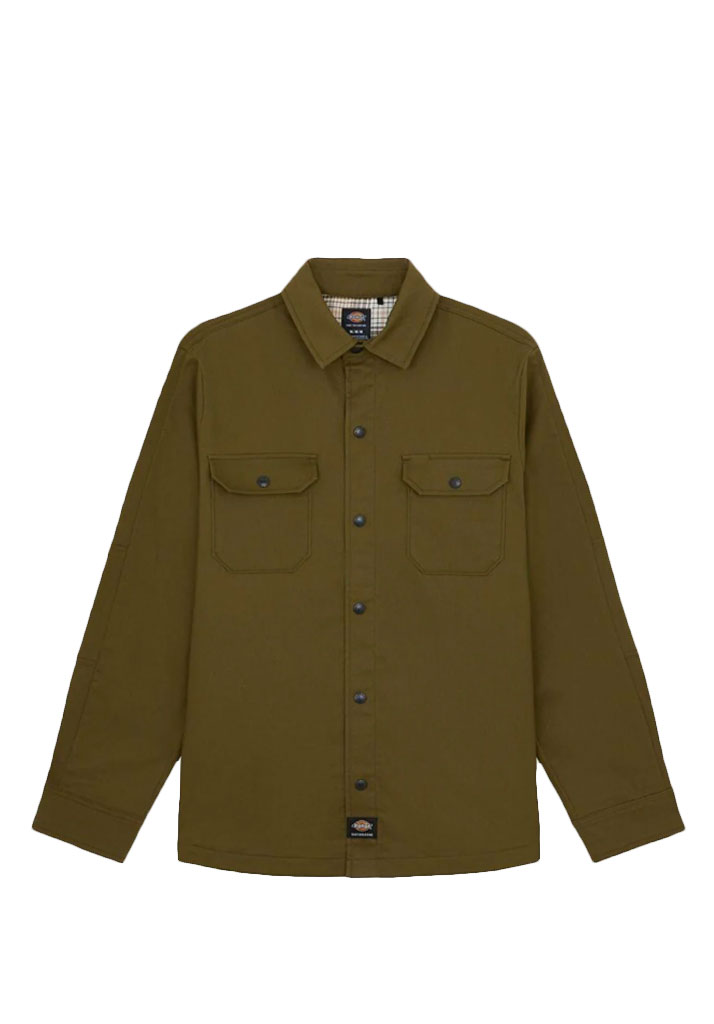 GIACCA DICKIES MIKE ANDERSON LINED FLEX DUCK SHACKET DARK OLIVE M (Size M)