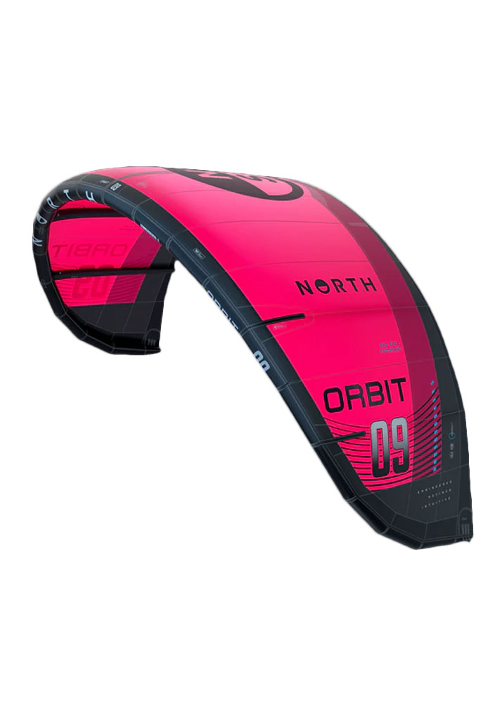 VELA KITESURF NORTH KITEBOARDING ORBIT KITE 2025 310 RUBINE RED 9m (Taglia 9m)