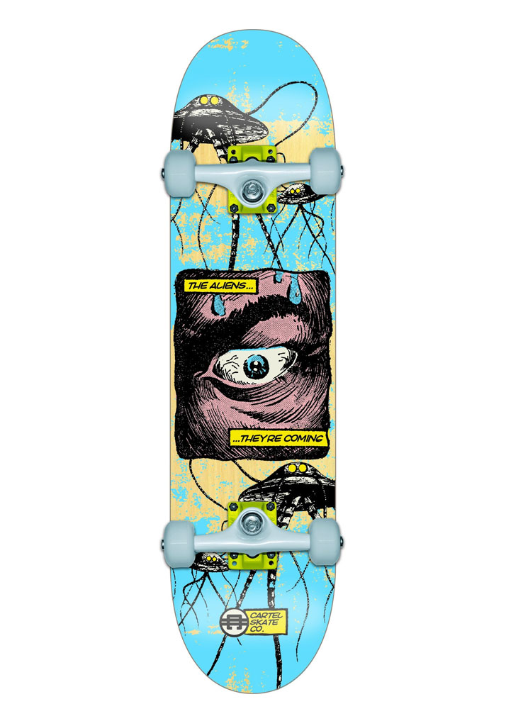 SKATE COMPLETO CARTEL ALIENS 7.8"