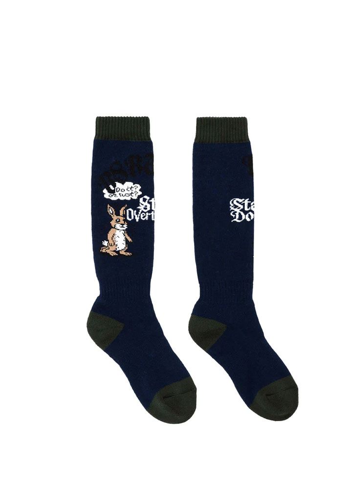 CALZE SNOWBOARD BSRABBIT OVERTHINKING SNOWBOARD SOCKS NAVY M (Size M)