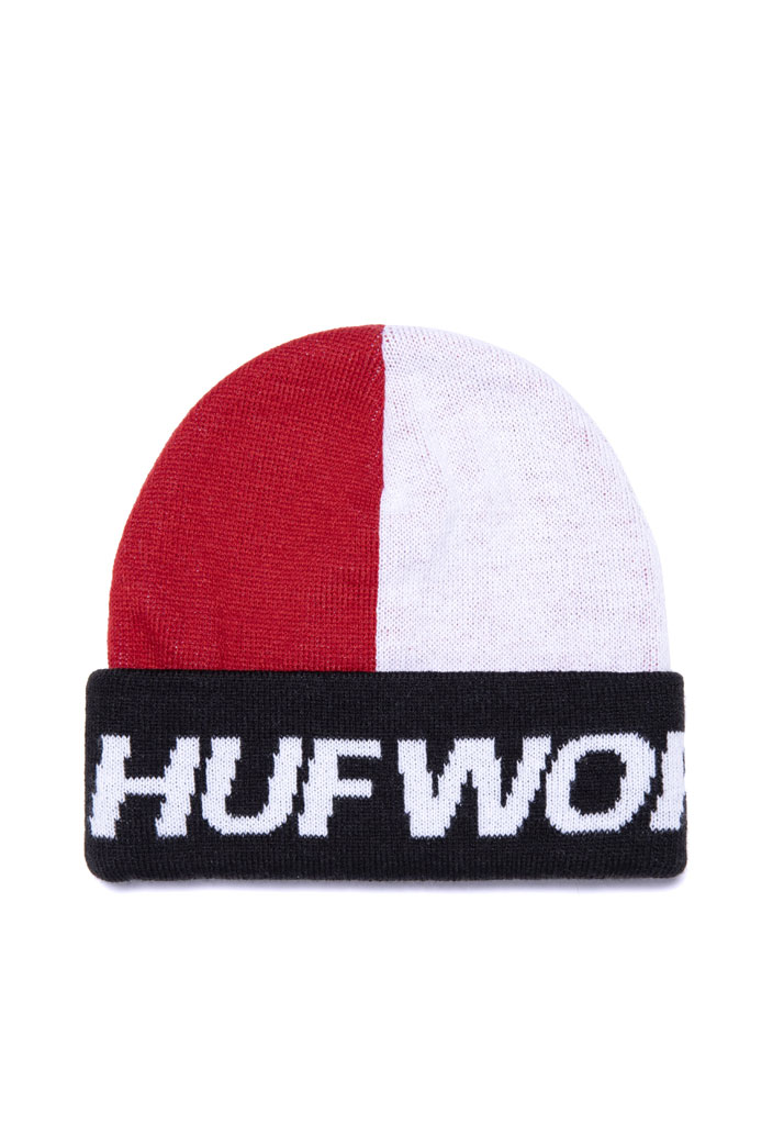 BERRETTA HUF STREET BLOCK BEANIE RED WHITE U