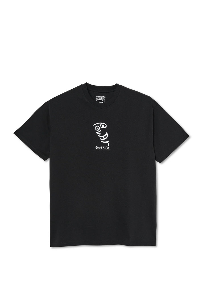 T-SHIRT MANICHE CORTE POLAR SKATE CO. TEE JEANS TEETH BLACK M (Size M)