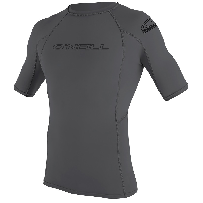 O'NEIL BASIC SKIN S/S RASH GUARD (GRAPHITE, SMALL)