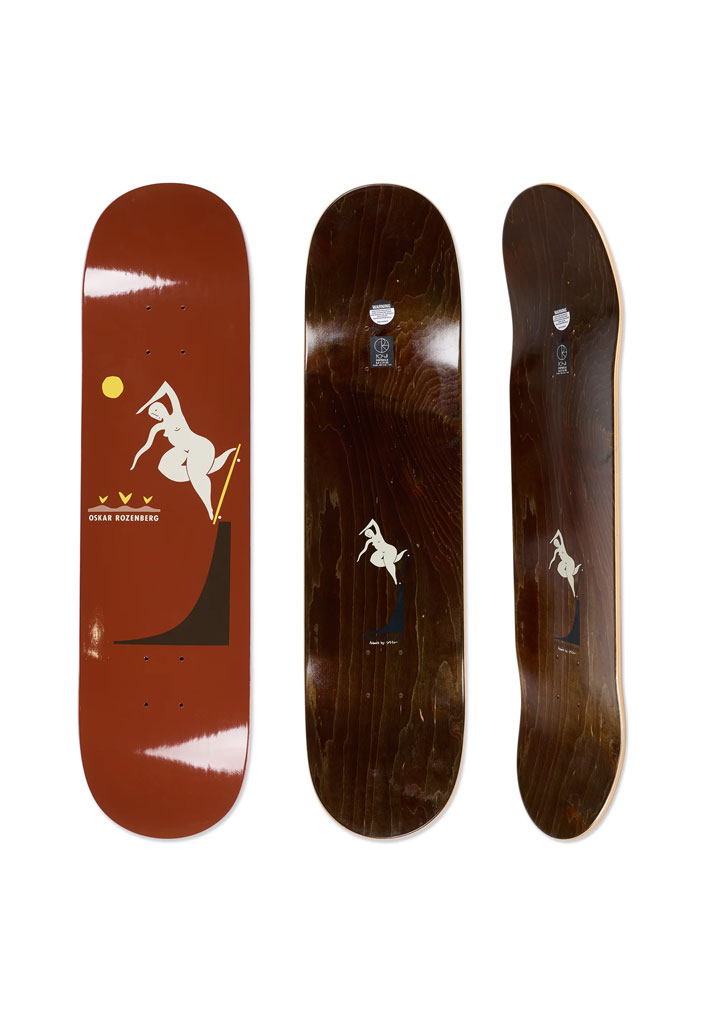 TAVOLA SKATE POLAR SKATE CO. OSKAR ROZENBERG - BS NOSEBLUNT 8.0" BURNT RED
