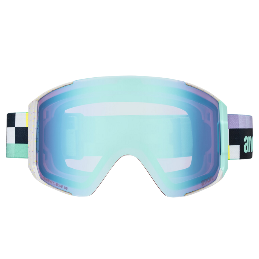 Anon Sync Goggles + Bonus Lens + MFI® Face Mask (PIXEL/PERCEIVE VARIABLE BLUE)