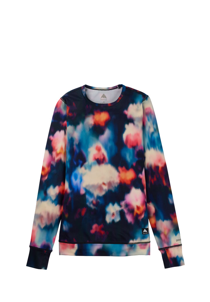 INTIMO TERMICO BURTON W MIDWEIGHT BASE LAYER CREWNECK FLORAL BLUR XXS (Size XXS)