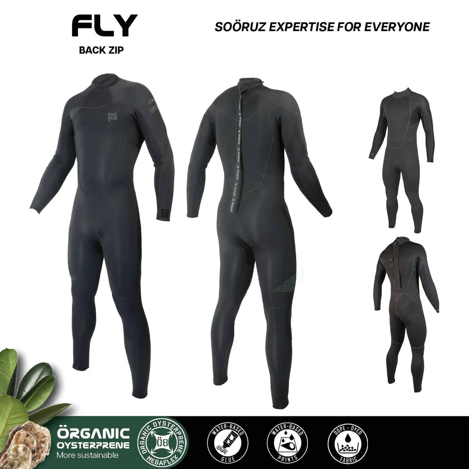 Sooruz Fullsuit Men 3/2 Back Zip  FLY - Size : MS