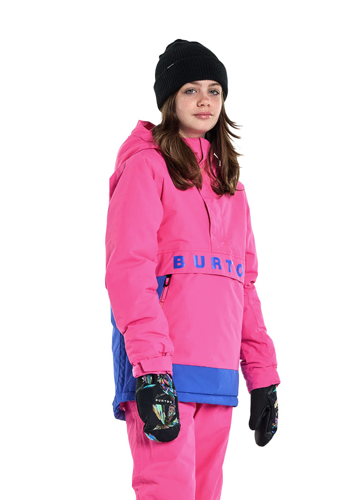 GIACCA SNOWBOARD BURTON KIDS' FROSTNER 2L ANORAK JACKET FUCHSIA FUSION AMPARO BLUE M (Size M)