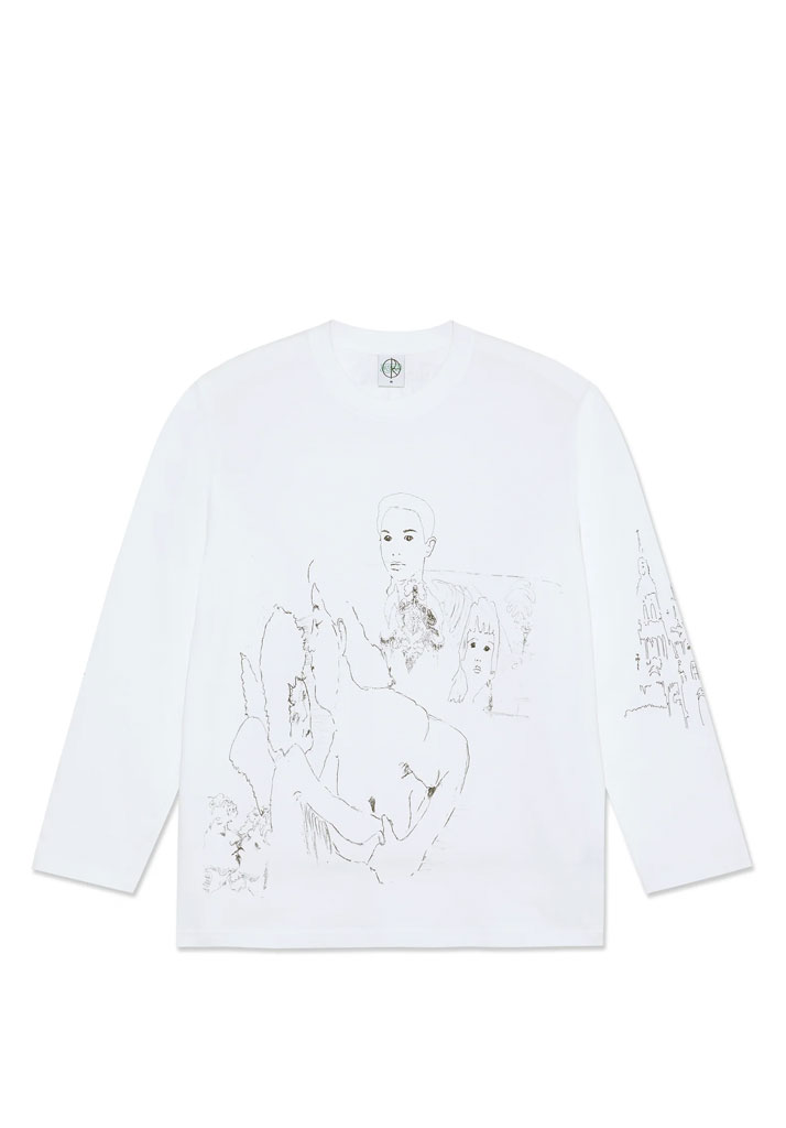 T-SHIRT MANICHE LUNGHE POLAR SKATE CO. STEVE LS TEE | REVE WHITE S (Size S)