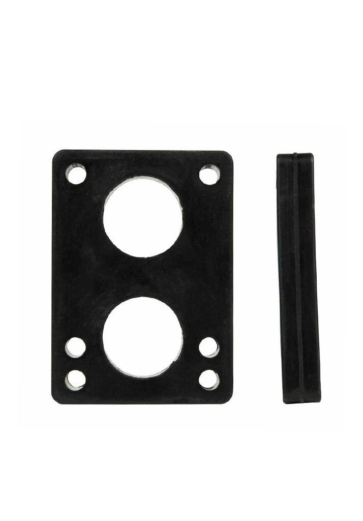 HARDWARE SKATE D STREET RISERS SOFT (PACK OF 2) 1/2" BLACK