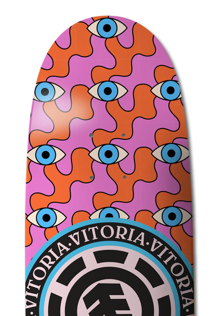 TAVOLA SKATE ELEMENT PRO DECK CHROME SIGHT VITORIA MENDONCA 9.0" MULTI