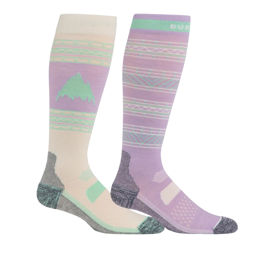 Burton Men's Performance Lightweight Sock 2 Pack (MEDIUM, WASHED LAVANDA)