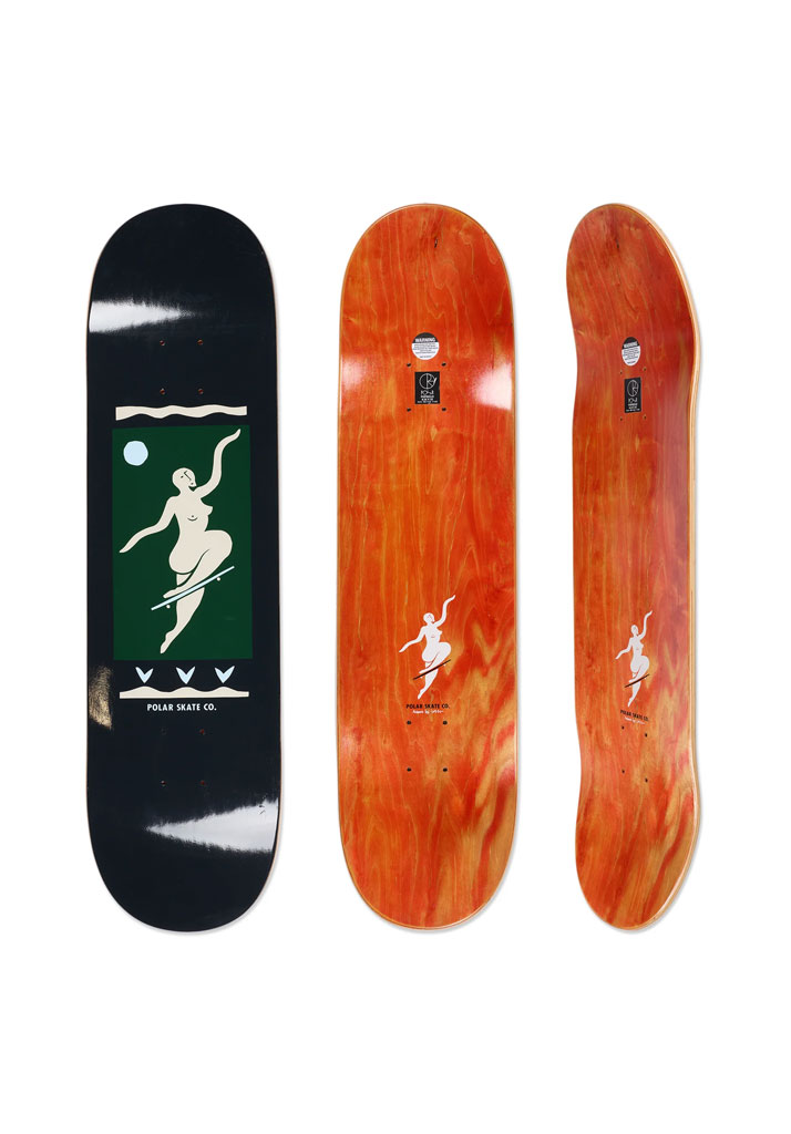 TAVOLA SKATE POLAR SKATE CO. TEAM - NO COMPLY 8.25" CHARCOAL