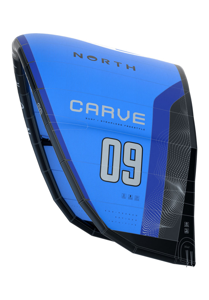 VELA KITESURF NORTH KITEBOARDING CARVE KITE 2025 475 PACIFIC BLUE 7m (Size 7m)