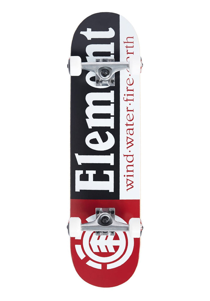 SKATE COMPLETO ELEMENT SECTION 8.25" BLACK WHITE RED